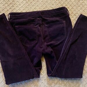 Old Navy Velveteen size 8 long straight leg pants. Eggplant color